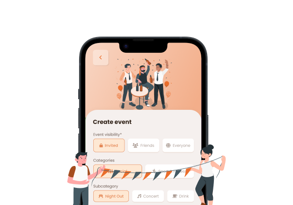 Create event mobile screen